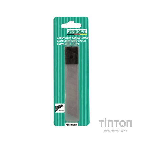 Леза для канцелярських ножів Stanger 18 мм 10 шт. в упаковці (340112)