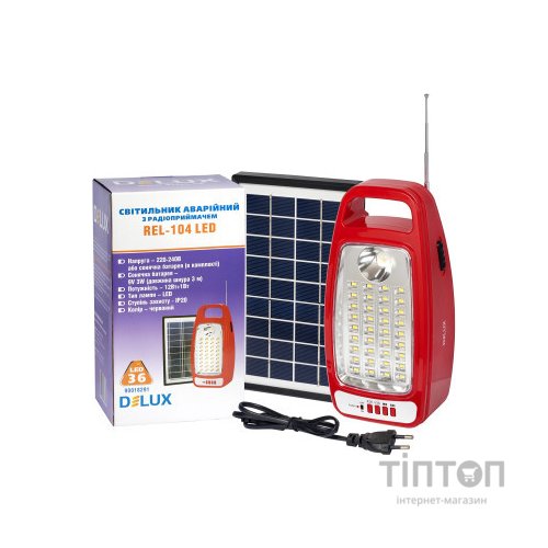 Ліхтар Delux REL-104 (6V4,5Ah) 36 LED 12W+1W (90018291)