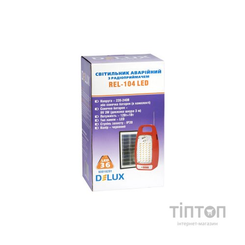 Ліхтар Delux REL-104 (6V4,5Ah) 36 LED 12W+1W (90018291)