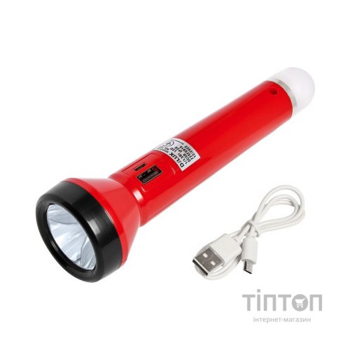 Ліхтар Delux REL-107 USB 2.5W 225lm USB 5V 4LED (90020137)