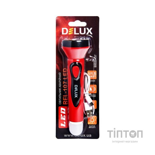 Ліхтар Delux REL-107 USB 2.5W 225lm USB 5V 4LED (90020137)