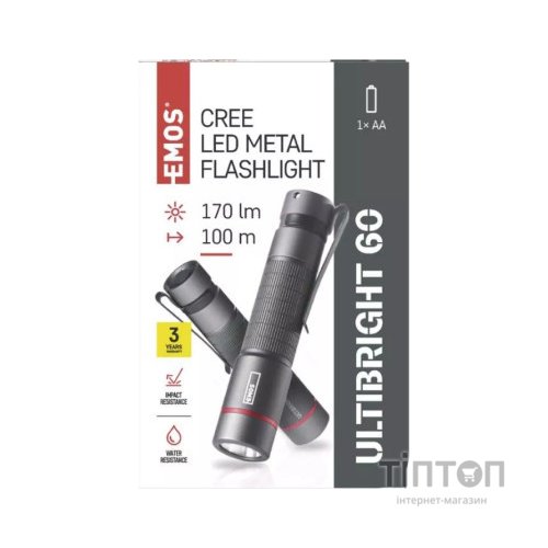 Ліхтар EMOS P3160 170Lm 1AAA Metal (P3160)