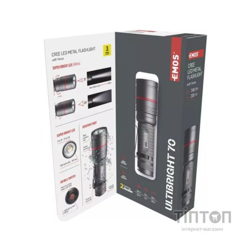 Ліхтар EMOS P3170 340Lm 3AAA Metal (P3170)