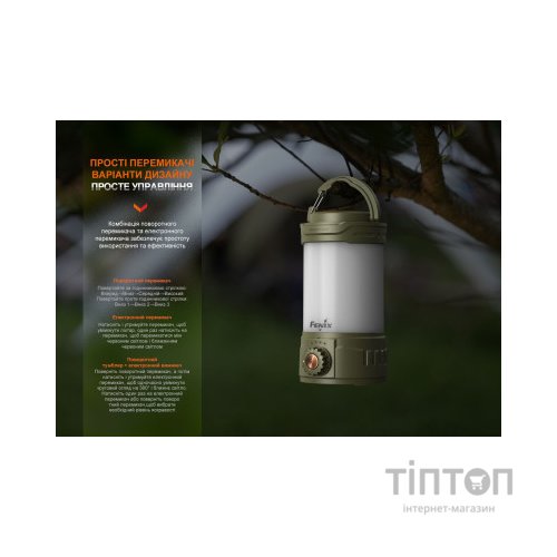 Ліхтар Fenix кемпінговий CL26R Pro Темно-зелений (CL26RPROGR)