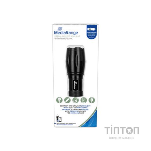 Ліхтар Mediarange LED flashlight with powerbank 1800mAh (MR735)