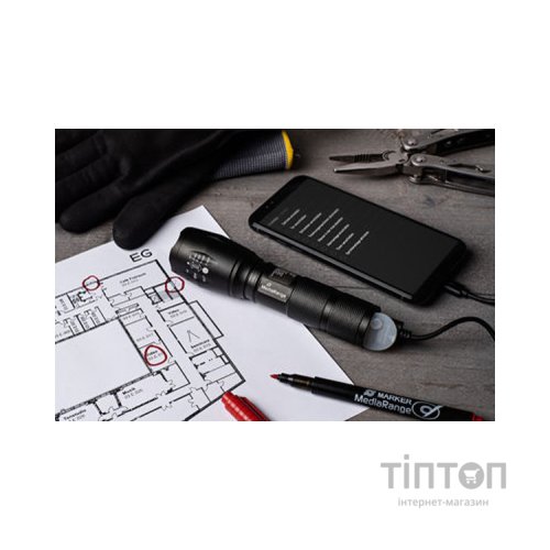 Ліхтар Mediarange LED flashlight with powerbank 1800mAh (MR735)