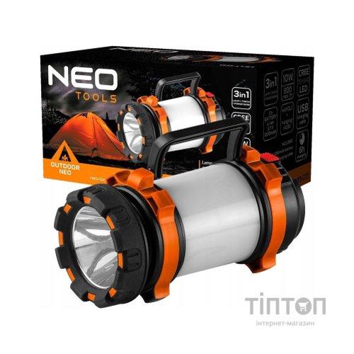 Ліхтар Neo Tools 800 люмен 3в1, power bank, лампа, 10Вт, 1200 мАг (99-031)