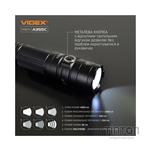 Ліхтар Videx VLF-A355C 4000Lm 5000K (VLF-A355C)