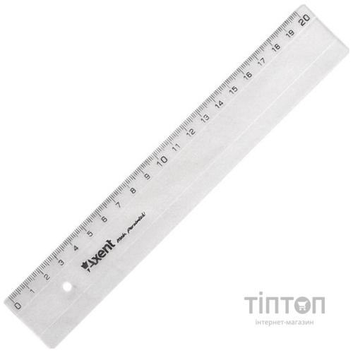 Лінійка Axent plastic, 20cm, clear (7320-А)