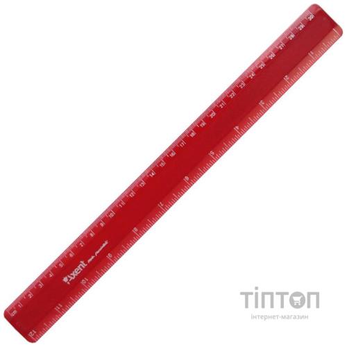 Лінійка Axent plastic, 30cm, matt, burgundy (7530-04-А)
