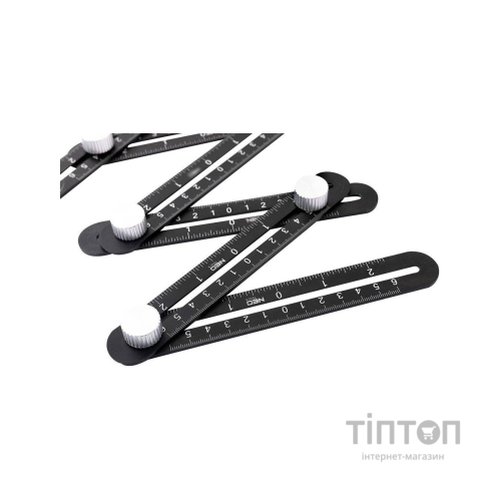 Лінійка будівельна Neo Tools кутова, алюміній, 6 плечей шкалою 0-6 см, отвори у шаблоні 2 (72-351)