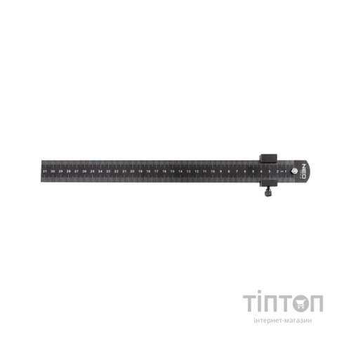 Лінійка будівельна Neo Tools з блоком позиціонування, нержавіюча сталь, 30 см (72-200)