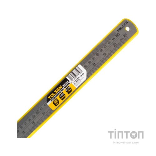 Лінійка будівельна Tolsen 600 мм нержавіюча сталь (35028)