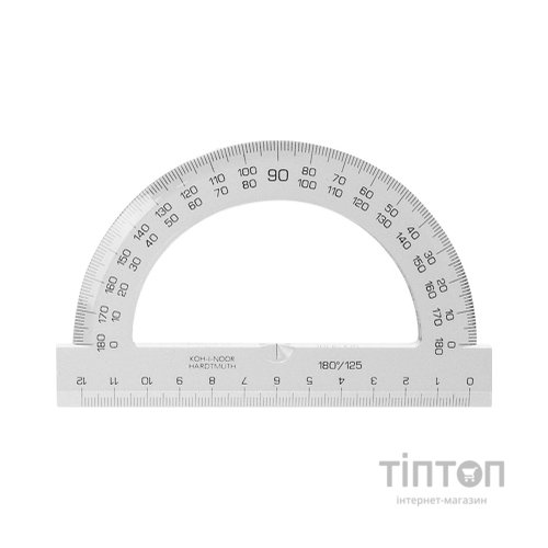 Лінійка Koh-i-Noor Транспортир 180/125, безкольоровий (746238)