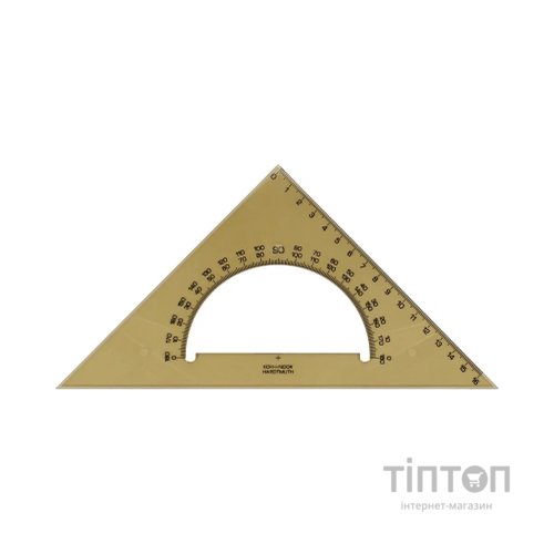Лінійка Koh-i-Noor Трикутник 45/177 з транспортиром, димчастий (745640)