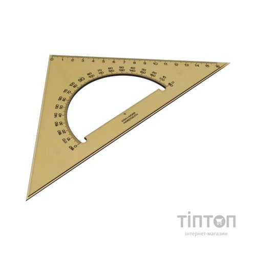 Лінійка Koh-i-Noor Трикутник 45/177 з транспортиром, димчастий (745640)