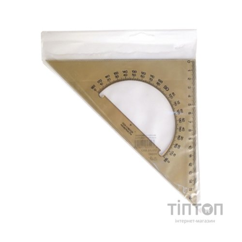 Лінійка Koh-i-Noor Трикутник 45/177 з транспортиром, димчастий (745640)