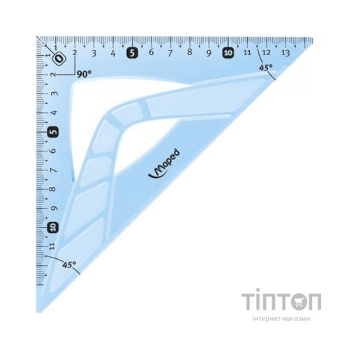 Лінійка Maped Косинець UNBREAKABLE 45гр/210мм (гіпотенуза) пластик (MP.244421)