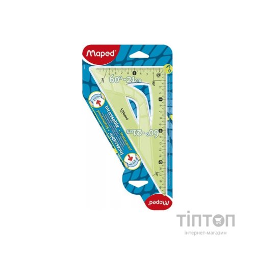 Лінійка Maped Косинець UNBREAKABLE 60гр/210мм, пластик (MP.244621)