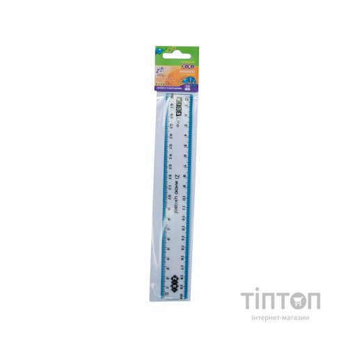 Лінійка ZiBi Kids Line 20см з блакитною смужкою, блістер (ZB.5610-14)