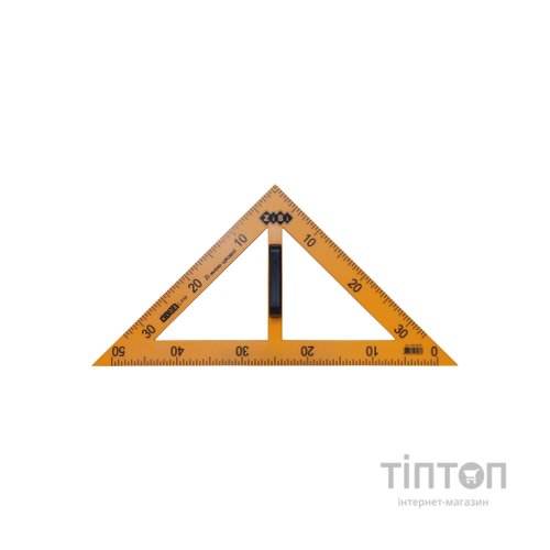 Лінійка ZiBi Teacher Косинець 90°/45° для шкільної дошки 50 см, жовтий (ZB.5639)