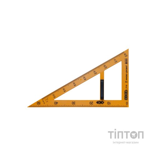 Лінійка ZiBi Teacher Косинець 90°/60° для шкільної дошки 50 см, жовтий (ZB.5638)
