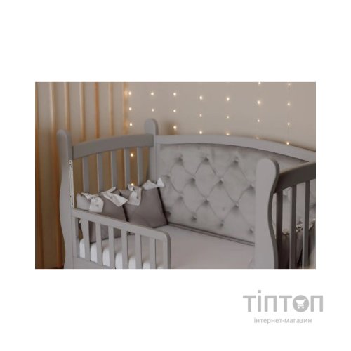 Ліжечко Angelo Габрієль сіре (велюр) 120х60 (12006)