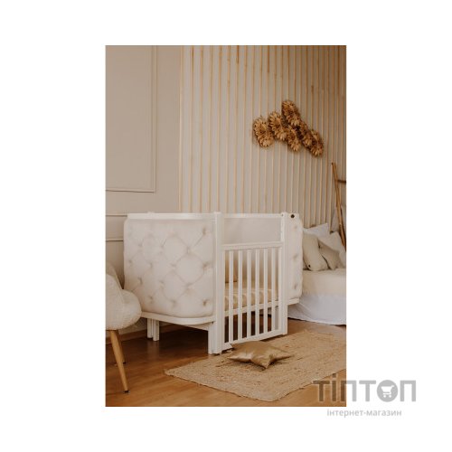 Ліжечко Angelo Luna гудзики айворі (велюр) 120х60 (12014)