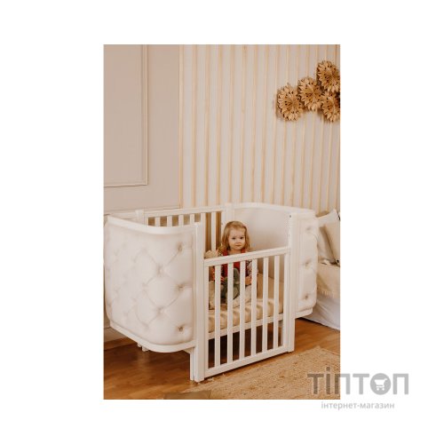 Ліжечко Angelo Luna гудзики айворі (велюр) 120х60 (12014)