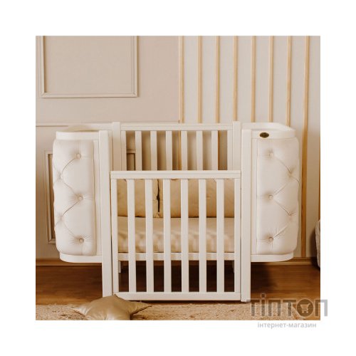 Ліжечко Angelo Luna гудзики біле (єкошкіра) 120х60 (12010)