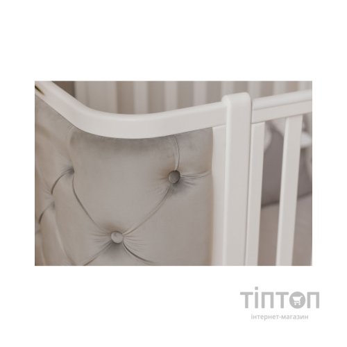 Ліжечко Angelo Luna гудзики біло-сіре (велюр) 120х60 (12011)