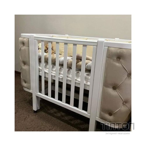 Ліжечко Angelo Luna гудзики колір білий+мокко 120х60 (12013)