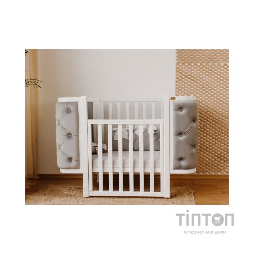 Ліжечко Angelo Luna гудзики сіре (велюр) 120х60 (12012)