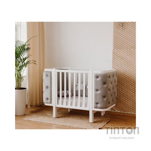 Ліжечко Angelo Luna гудзики сіре (велюр) 120х60 (12012)