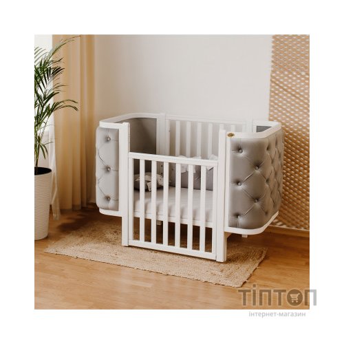 Ліжечко Angelo Luna гудзики сіре (велюр) 120х60 (12012)