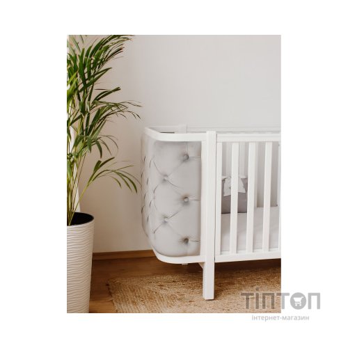 Ліжечко Angelo Luna гудзики сіре (велюр) 120х60 (12012)