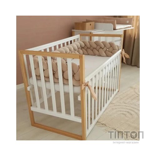 Ліжечко Angelo Люкс-12 біло-буковий (12017)