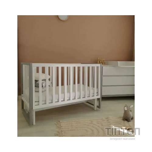 Ліжечко Angelo Люкс-12 біло-сірий (12015)