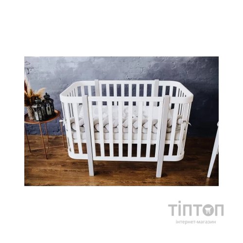 Ліжечко Angelo Magic біле (біло-сіре) 120х60 (12001)