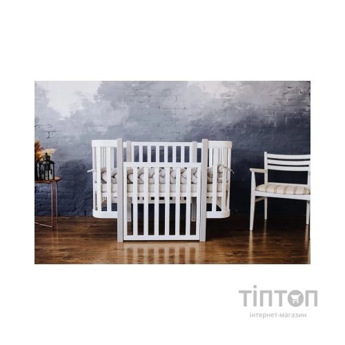 Ліжечко Angelo Magic біле (біло-сіре) 120х60 (12001)