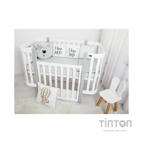 Ліжечко Angelo Magic біле (біло-сіре) 120х60 (12001)