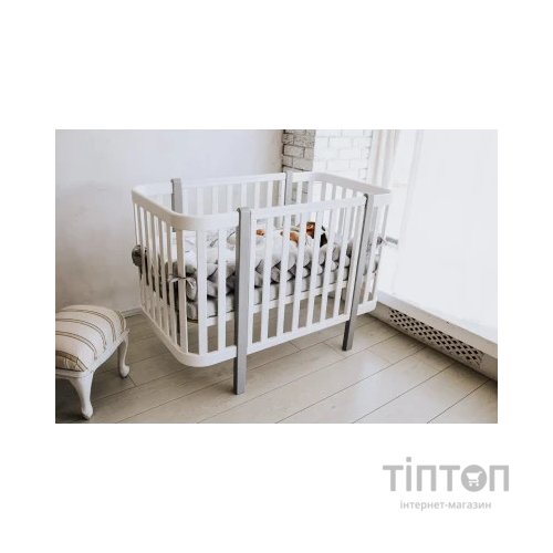 Ліжечко Angelo Magic біле (біло-сіре) 120х60 (12001)