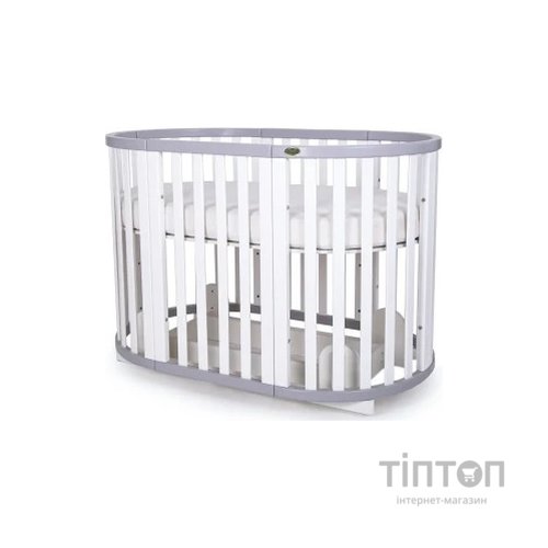 Ліжечко Angelo трансформер 7-в-1 (біло-сірий) (13001)