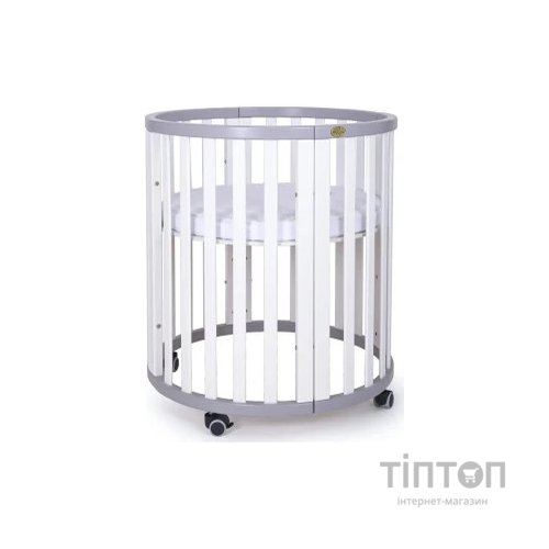 Ліжечко Angelo трансформер 7-в-1 (біло-сірий) (13001)