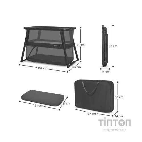 Ліжечко Kinderkraft манеж 4 в 1 Sofi Plus Grey (5902533920051)