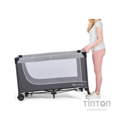 Ліжечко Kinderkraft манеж Leody Grey (5902533917990)