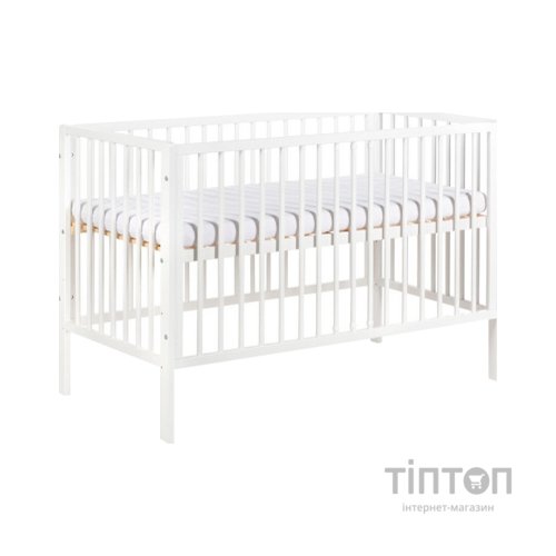 Ліжечко Klups Timi з перегородкою 120 х 60 см Біле (TIMI2)