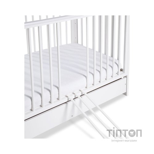 Ліжечко Klups Timi з шухлядою та поручнями безпеки 120 х 60 см Біле (TIMI3)