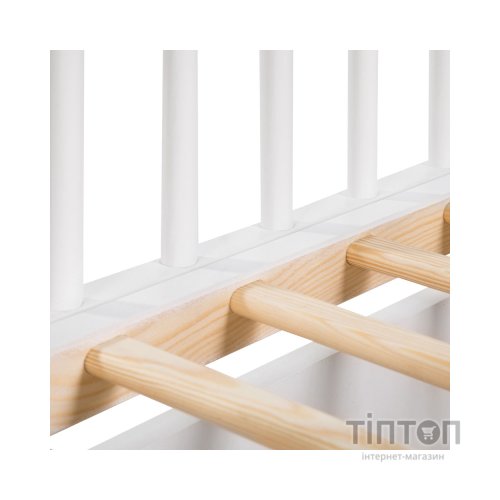 Ліжечко Klups Timi з шухлядою та поручнями безпеки 120 х 60 см Біле (TIMI3)