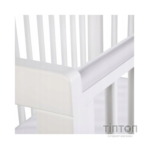 Ліжечко Klups Timi з шухлядою та поручнями безпеки 120 х 60 см Біле (TIMI3)